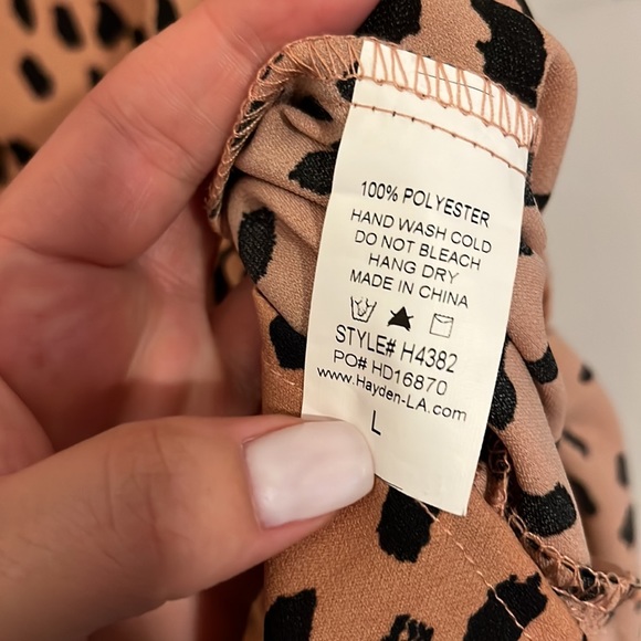 NWT- Hayden Asymmetrical Dotted Swing Dress in tan - Picture 6 of 6